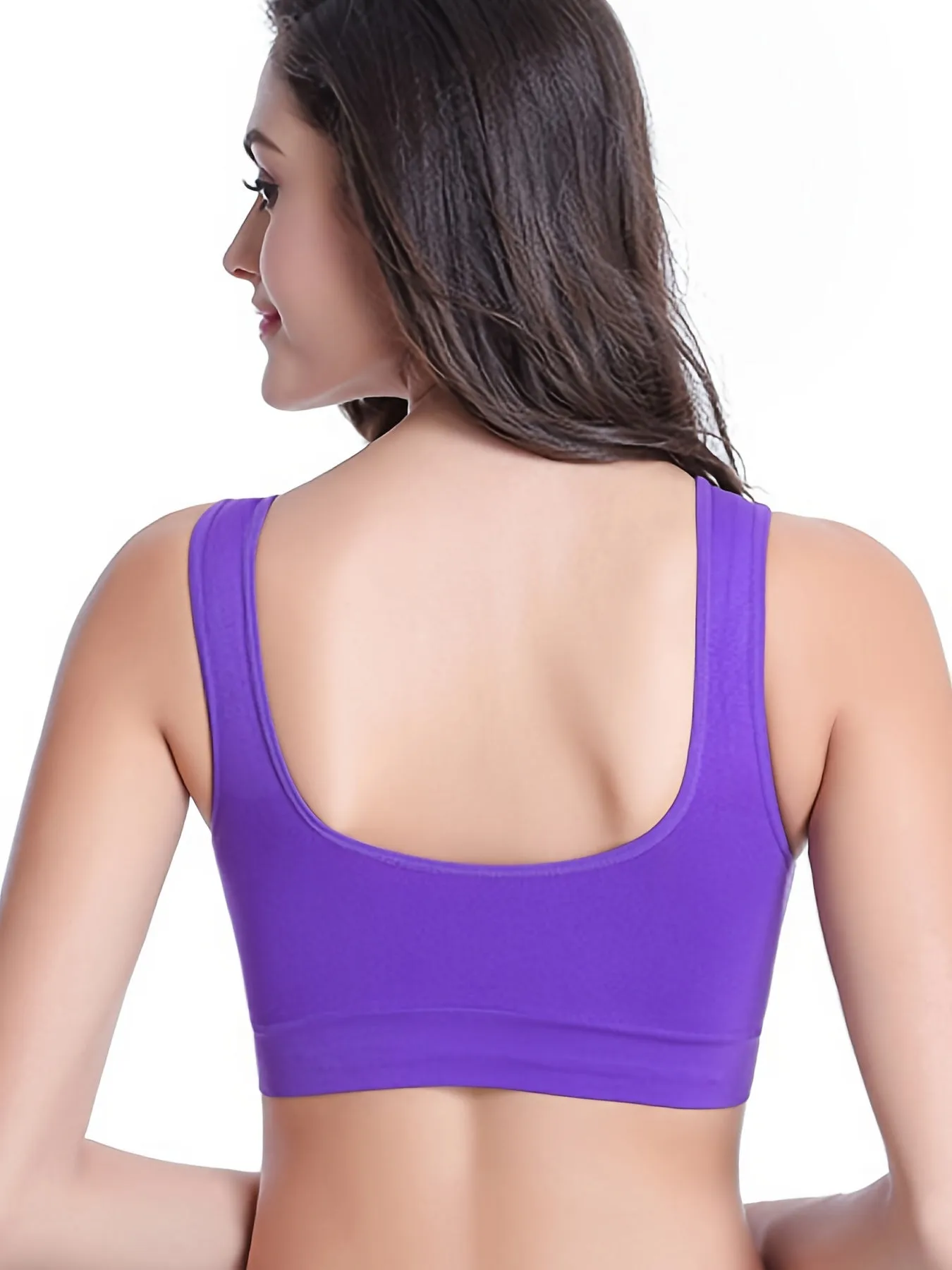 3 Pcs Women's Comfortable Thin Padless Sports Bras Single Layer Solid Wireless Cami Intimates Bras