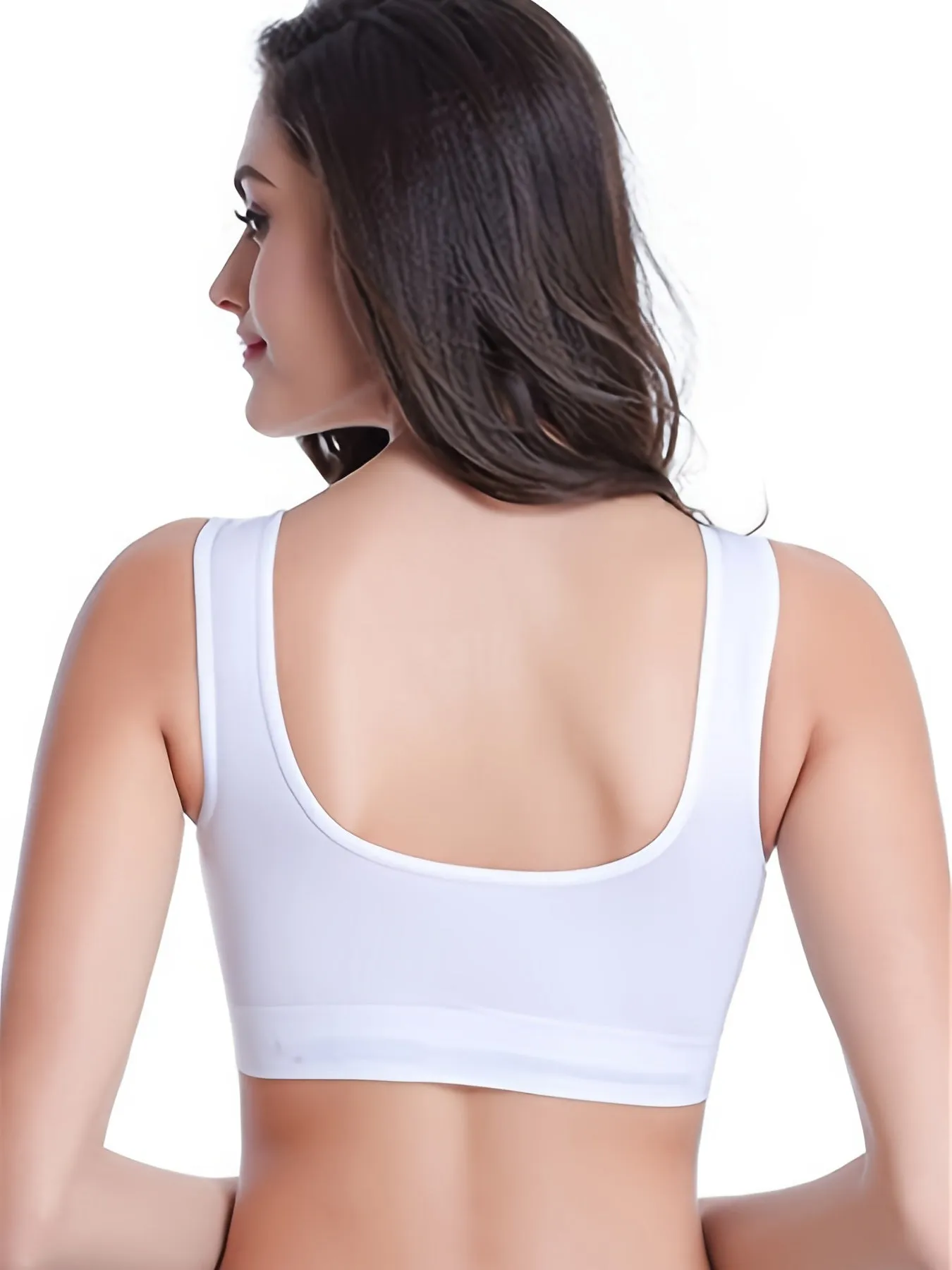 3 Pcs Women's Comfortable Thin Padless Sports Bras Single Layer Solid Wireless Cami Intimates Bras