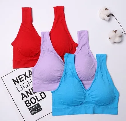 3pcs Set Seamless Push Up Bra