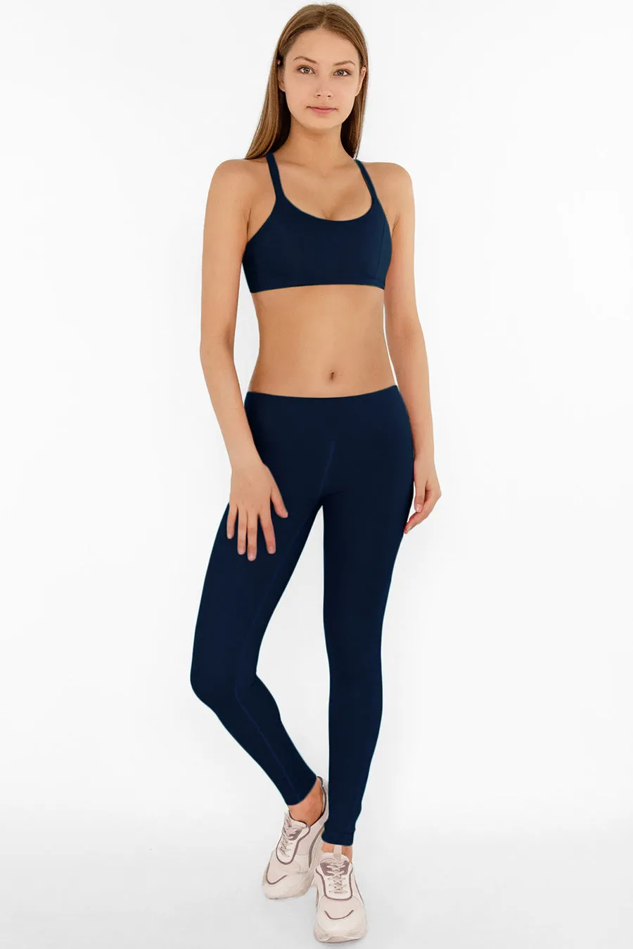 4 for $54 - Navy Blue Kelly Strappy Padded Sports Bra - Women