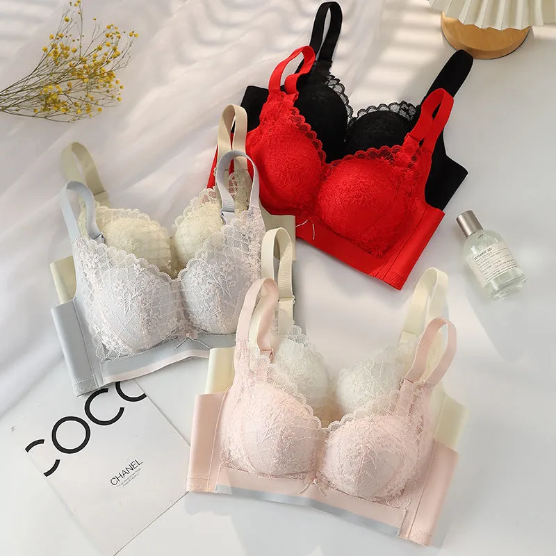 adjustable bra, small breast push-up, anti-sagging, sexy lace bra for women, no steel ring, comfortable to hold side breasts