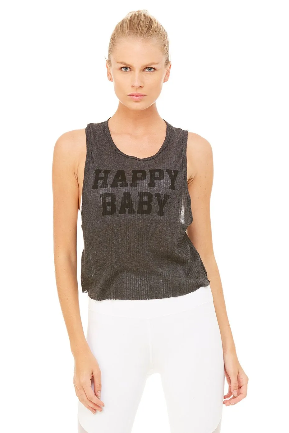 Air Graphic Tank - Charcoal Heather/Happy Baby/Black