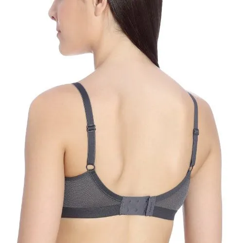 Amante Non-Padded Non-wired Full Cup Bra (BFOM25GYC38_Grey_38C)