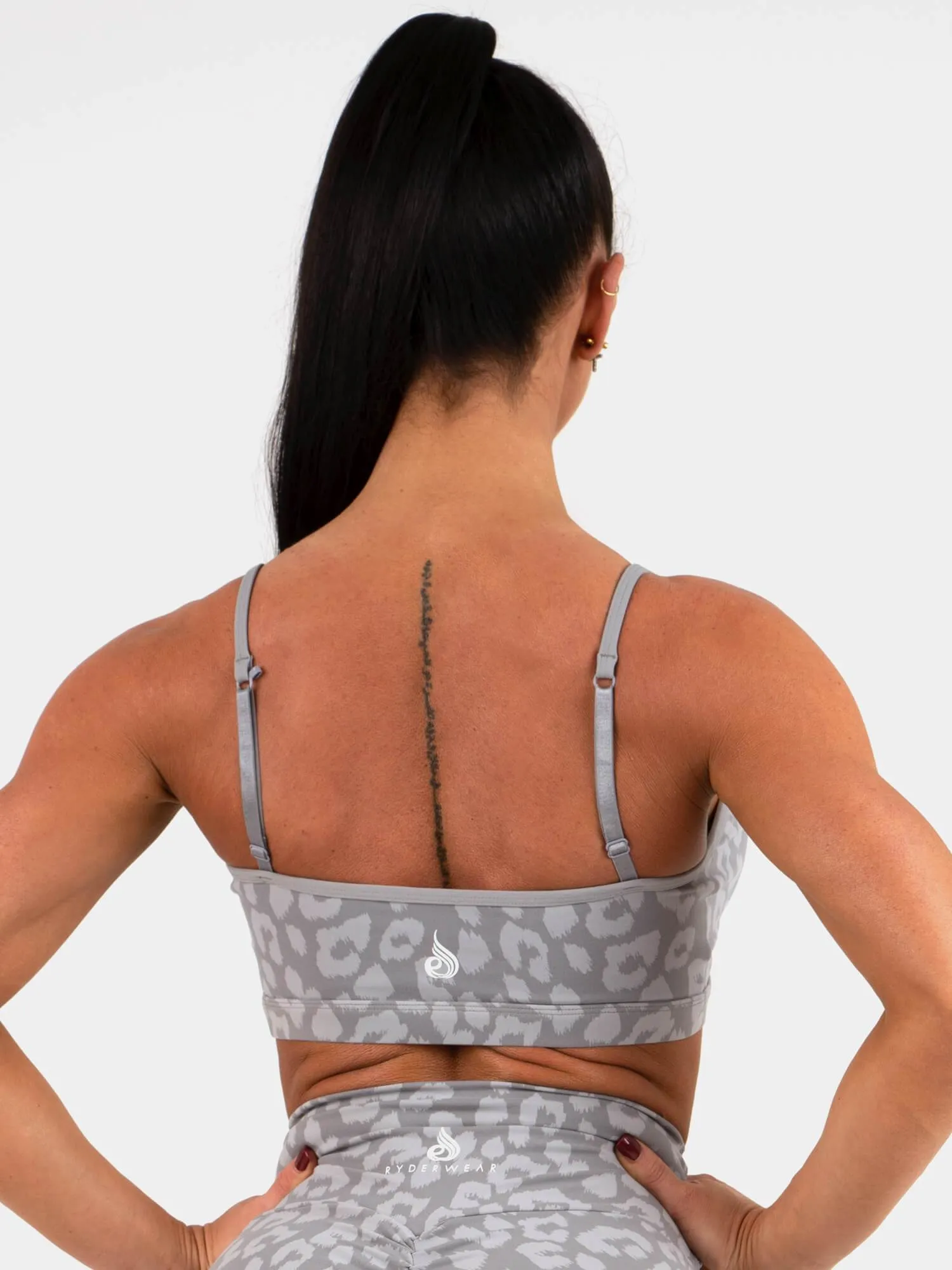 Animal Sports Bra - Leopard Grey