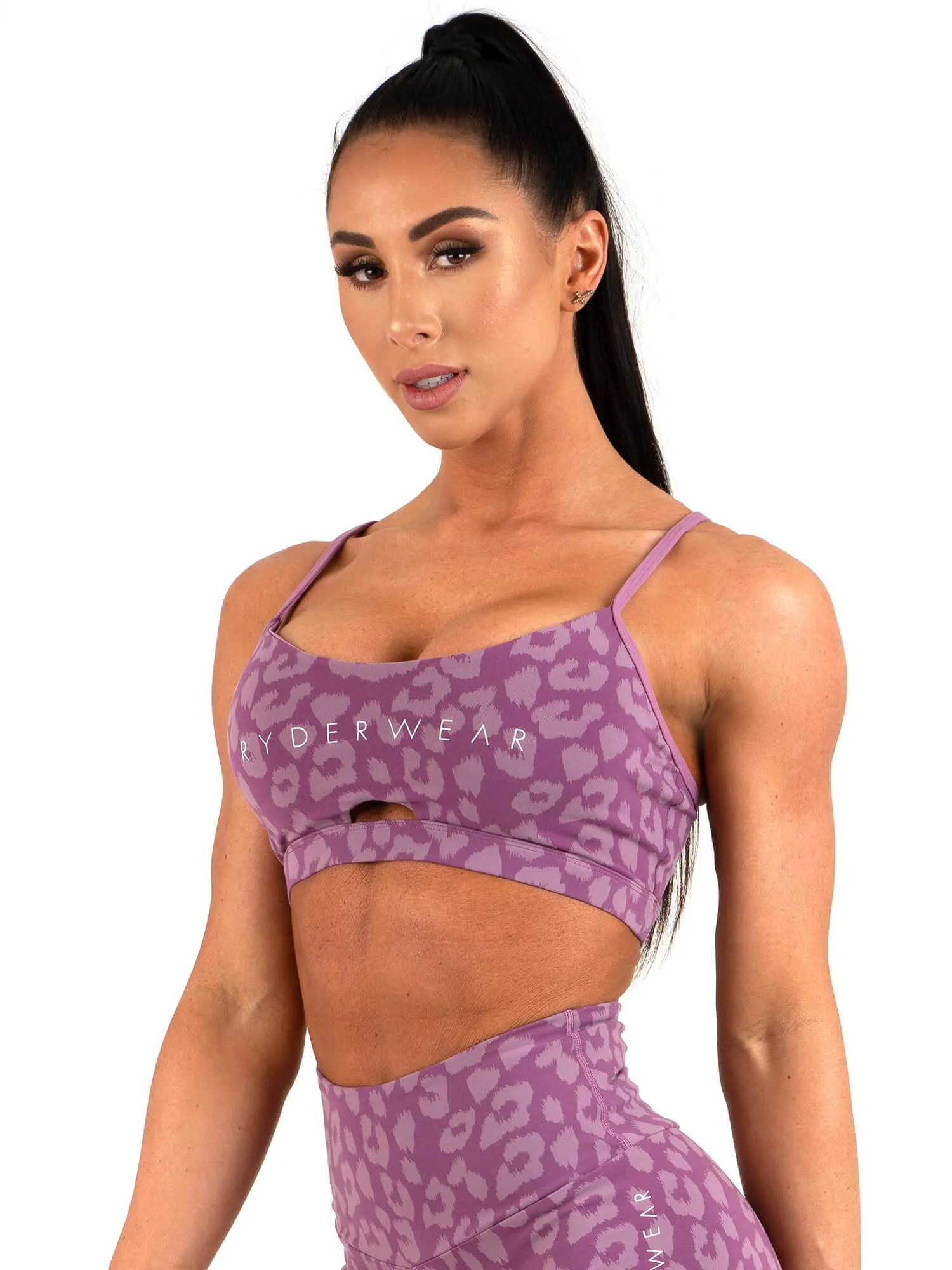 Animal Sports Bra - Leopard Purple