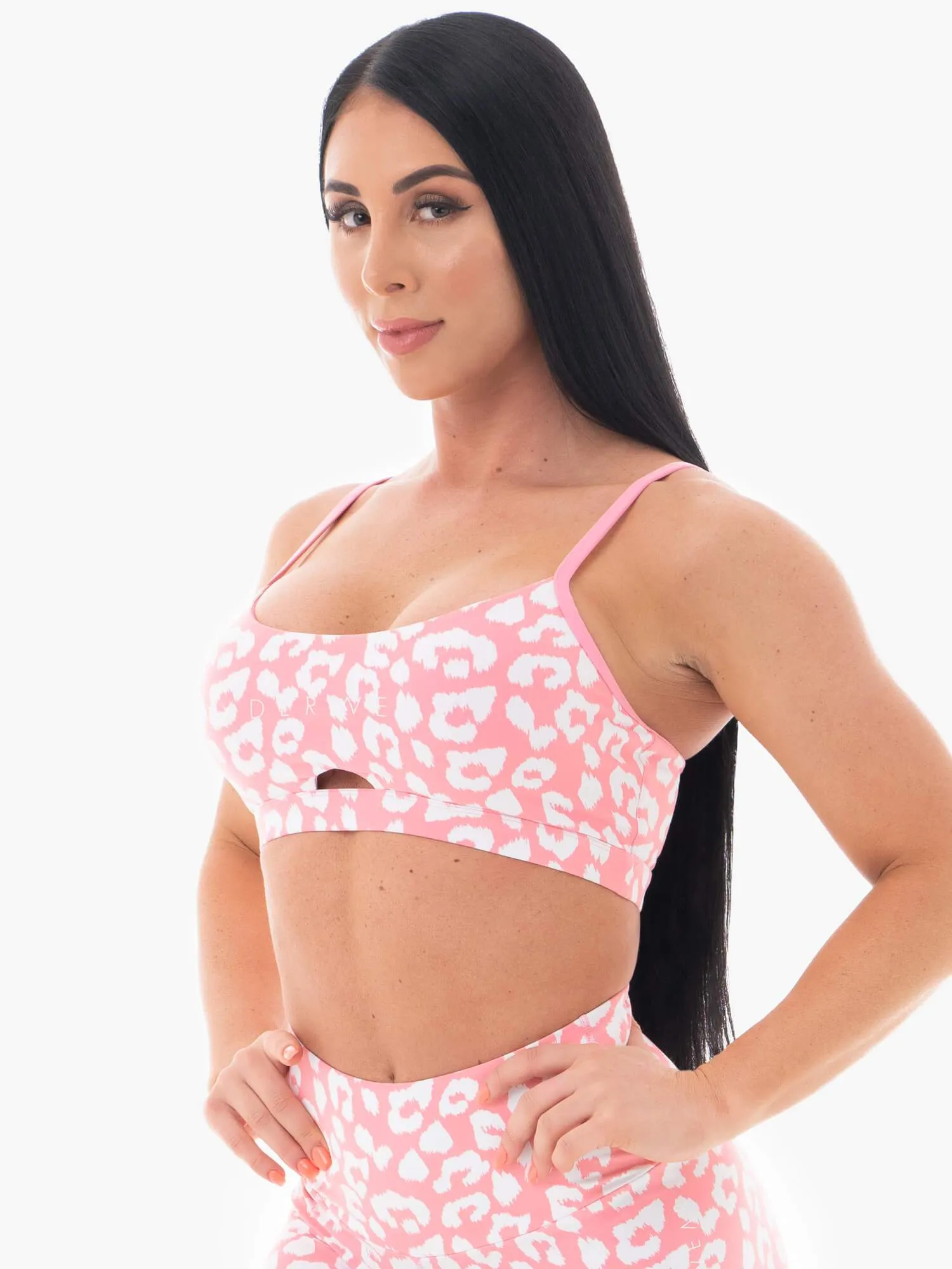 Animal Sports Bra - Pink Leopard