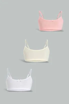 Assorted Plain Bra For Senior Girls (Pack of 3)