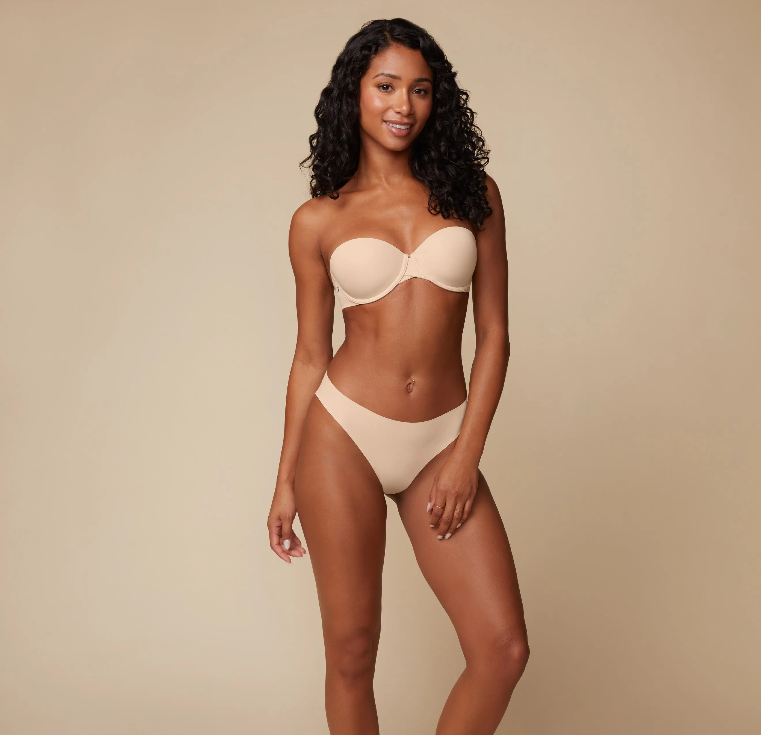 Base Strapless Bra - Beige