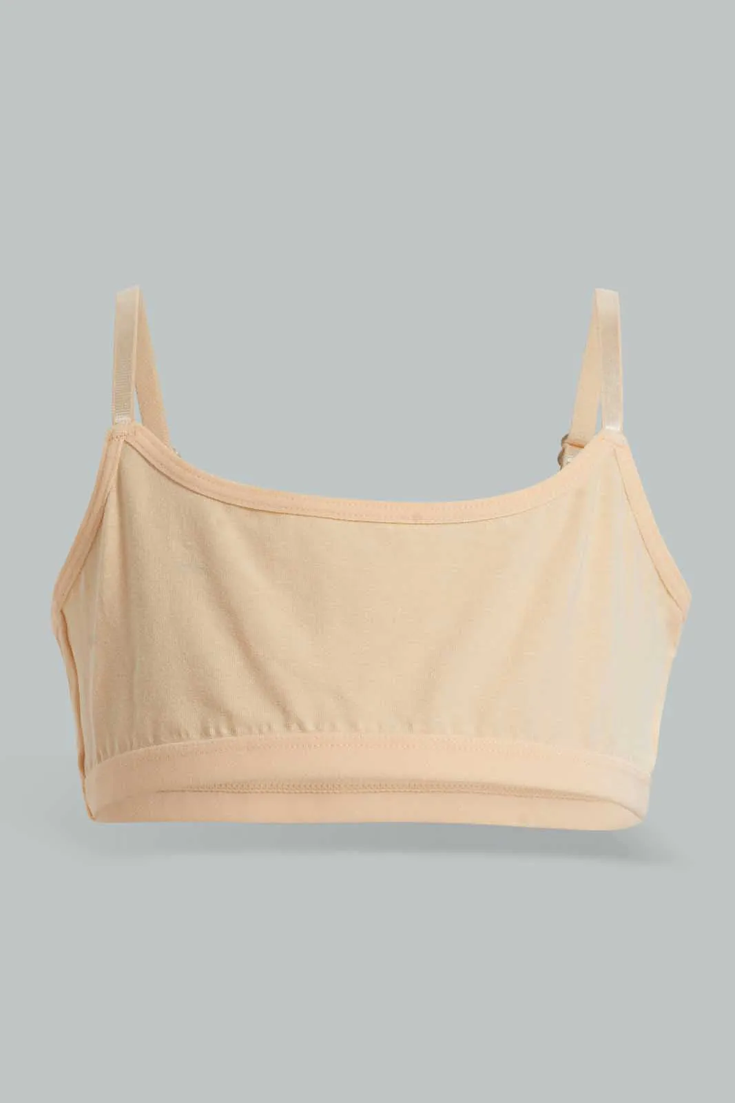 Beige And Pink Non-Padded Bra For Senior Girls (2 Pack)