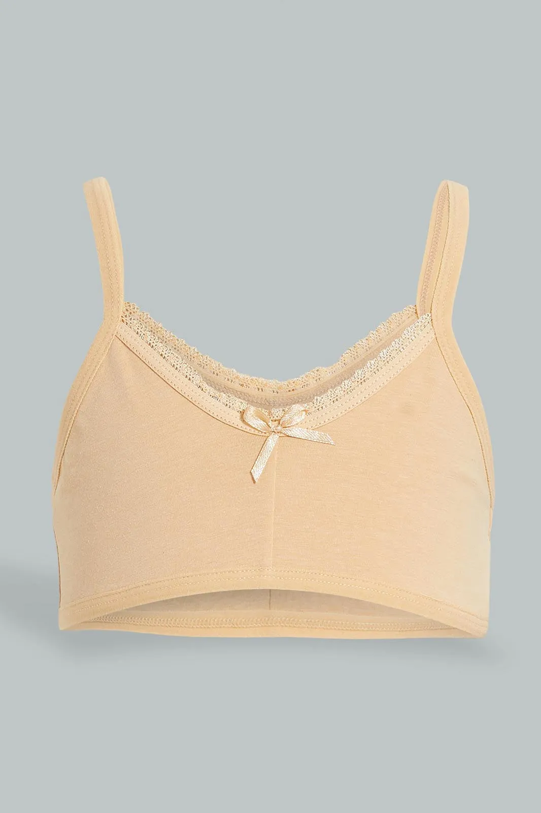 Beige And White Bra For Senior Girls (Pack of 2)