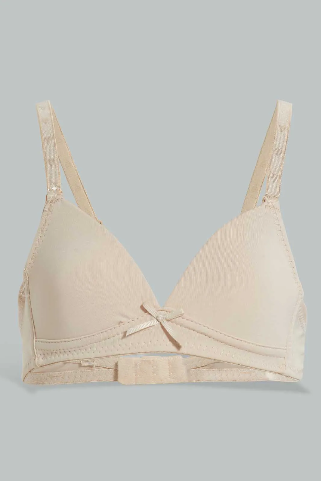 Beige And White Padded Bra For Senior Girls (Pack of 2)