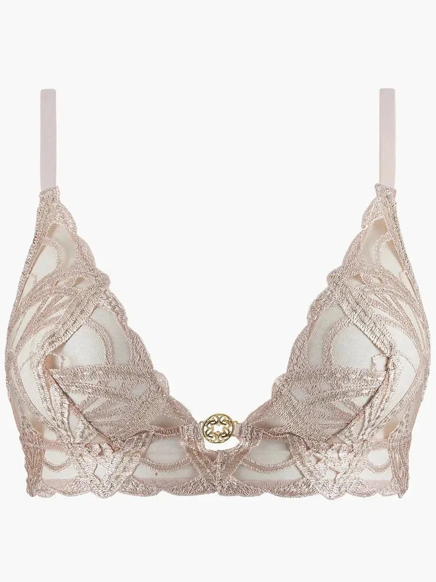 Beige My Desire Wireless Triangle Bra