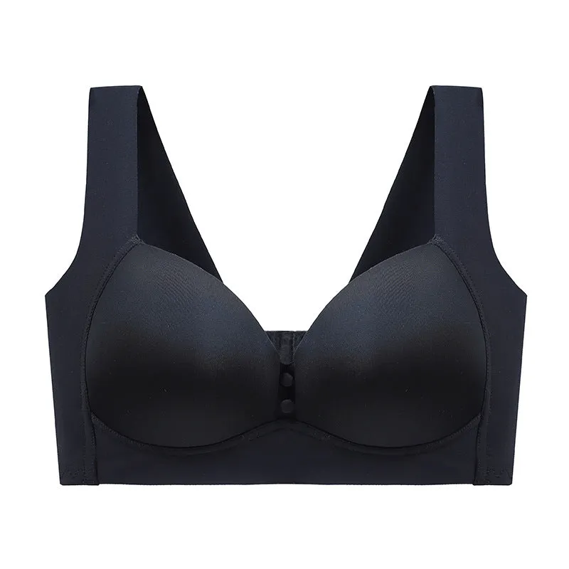 Big breasts make you look small and fat, thin underwear for women, anti-sagging and side breasts, seamless bras without steel rings, gathered large size bras