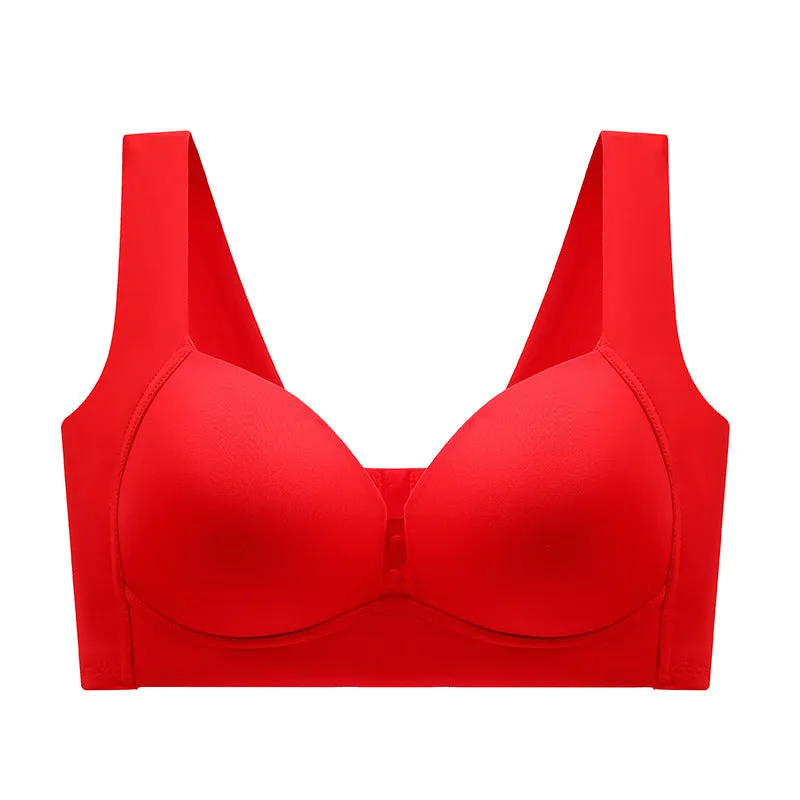 Big breasts make you look small and fat, thin underwear for women, anti-sagging and side breasts, seamless bras without steel rings, gathered large size bras