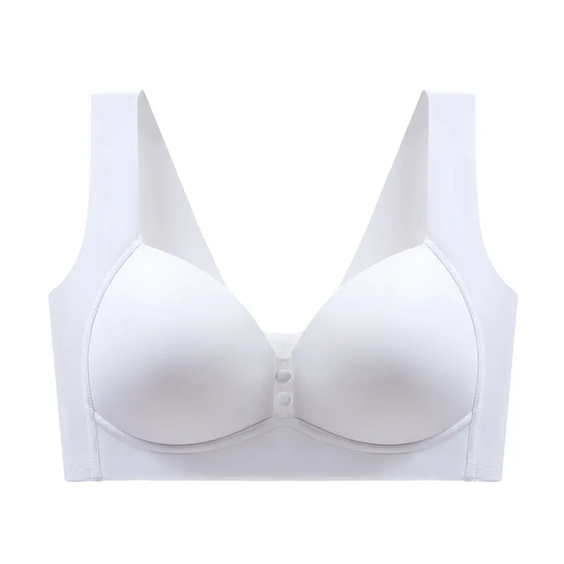 Big breasts make you look small and fat, thin underwear for women, anti-sagging and side breasts, seamless bras without steel rings, gathered large size bras