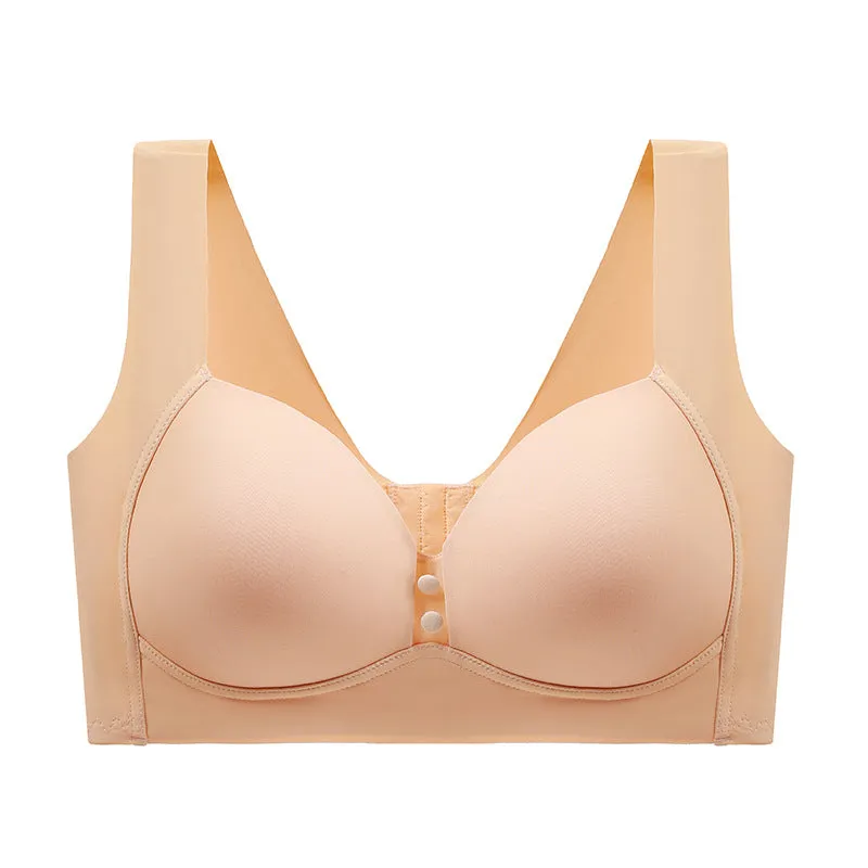 Big breasts make you look small and fat, thin underwear for women, anti-sagging and side breasts, seamless bras without steel rings, gathered large size bras