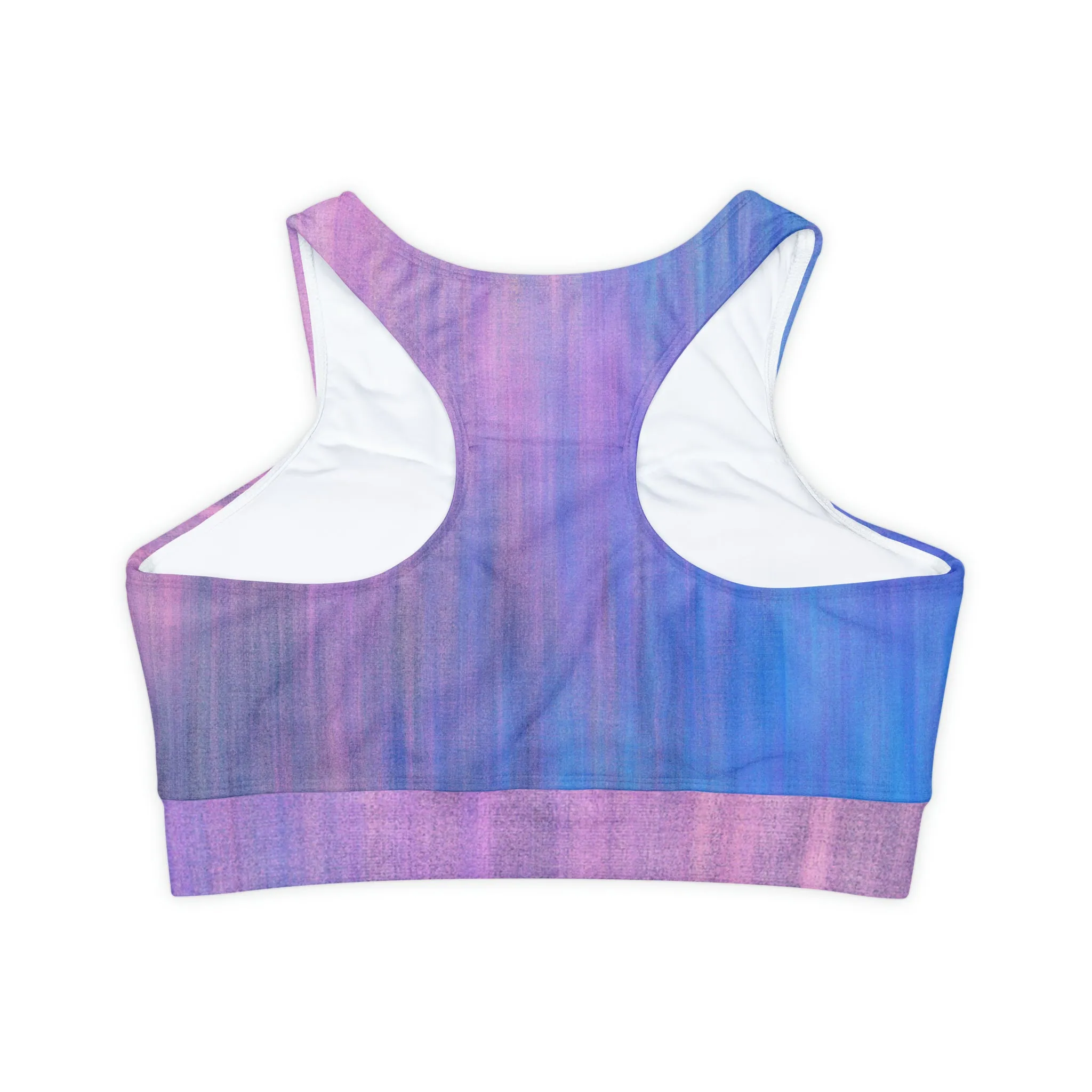 Blue & Purple Metalic - Inovax Padded Sports Bra