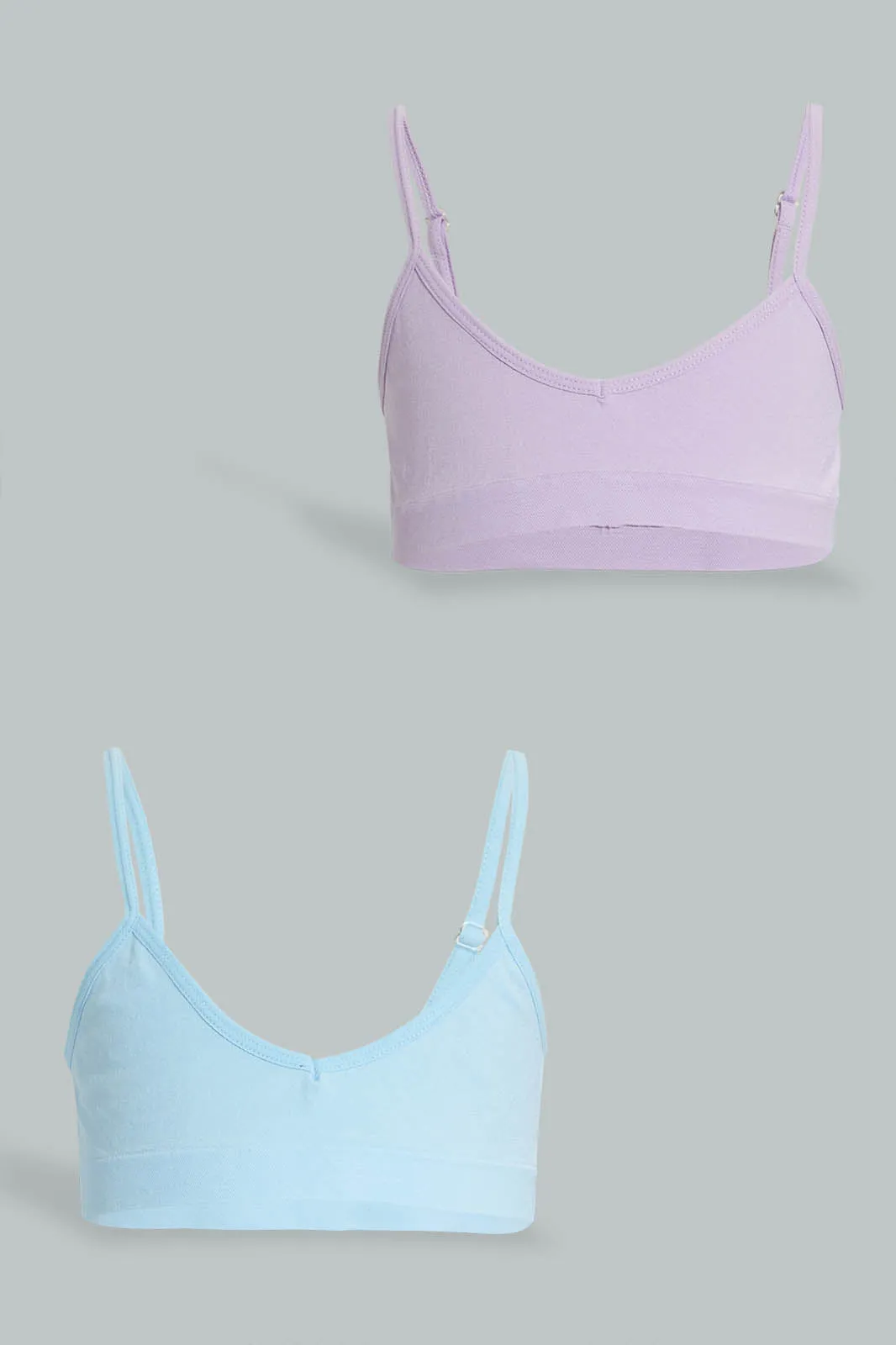 Blue And Purple Comfort Bra For Senior Girls (Pack of 2)