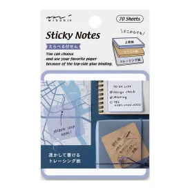 BLUE Midori Selectable Pickable Sticky Notes Transparent Sticky Note Kraft Sticky Note | 70mm