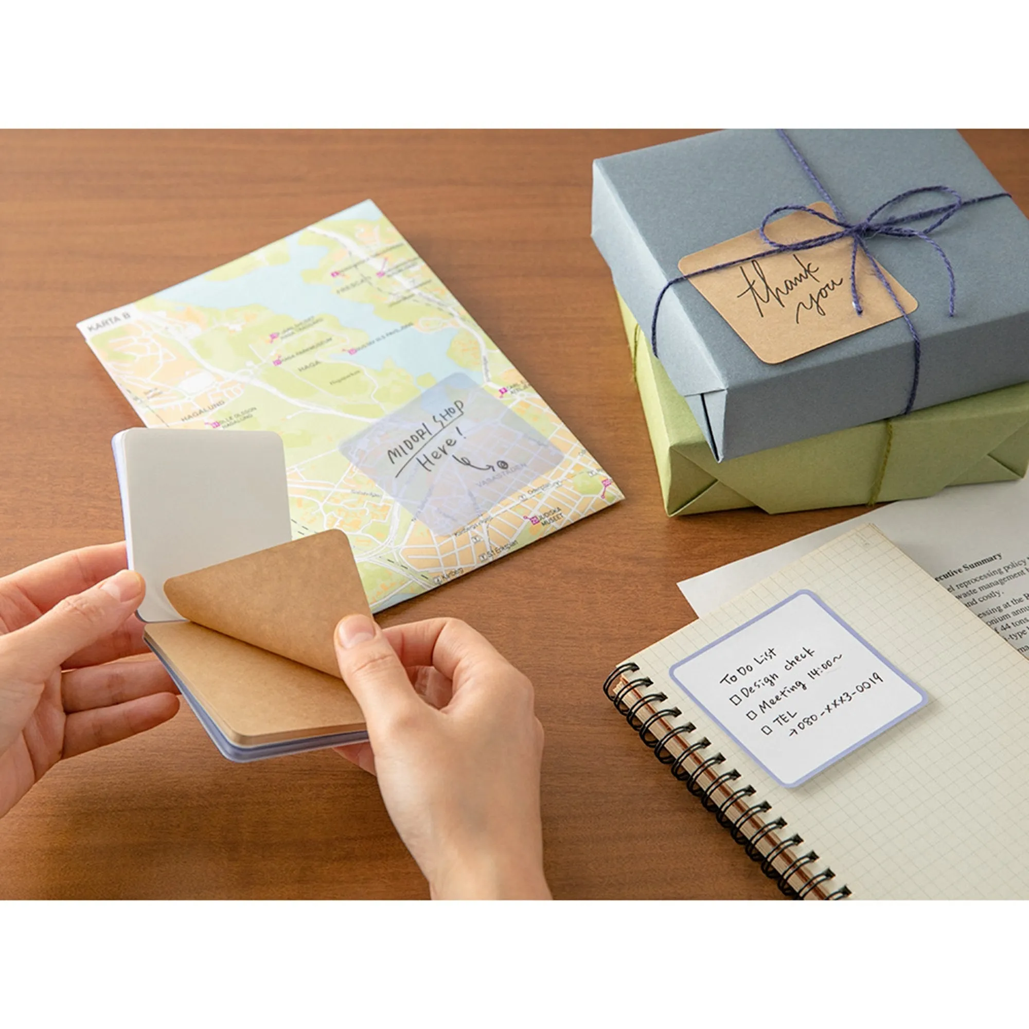 BLUE Midori Selectable Pickable Sticky Notes Transparent Sticky Note Kraft Sticky Note | 70mm