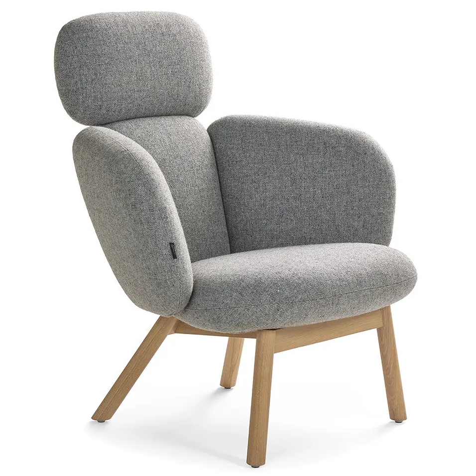 bras high back wood base lounge chair | Artifort