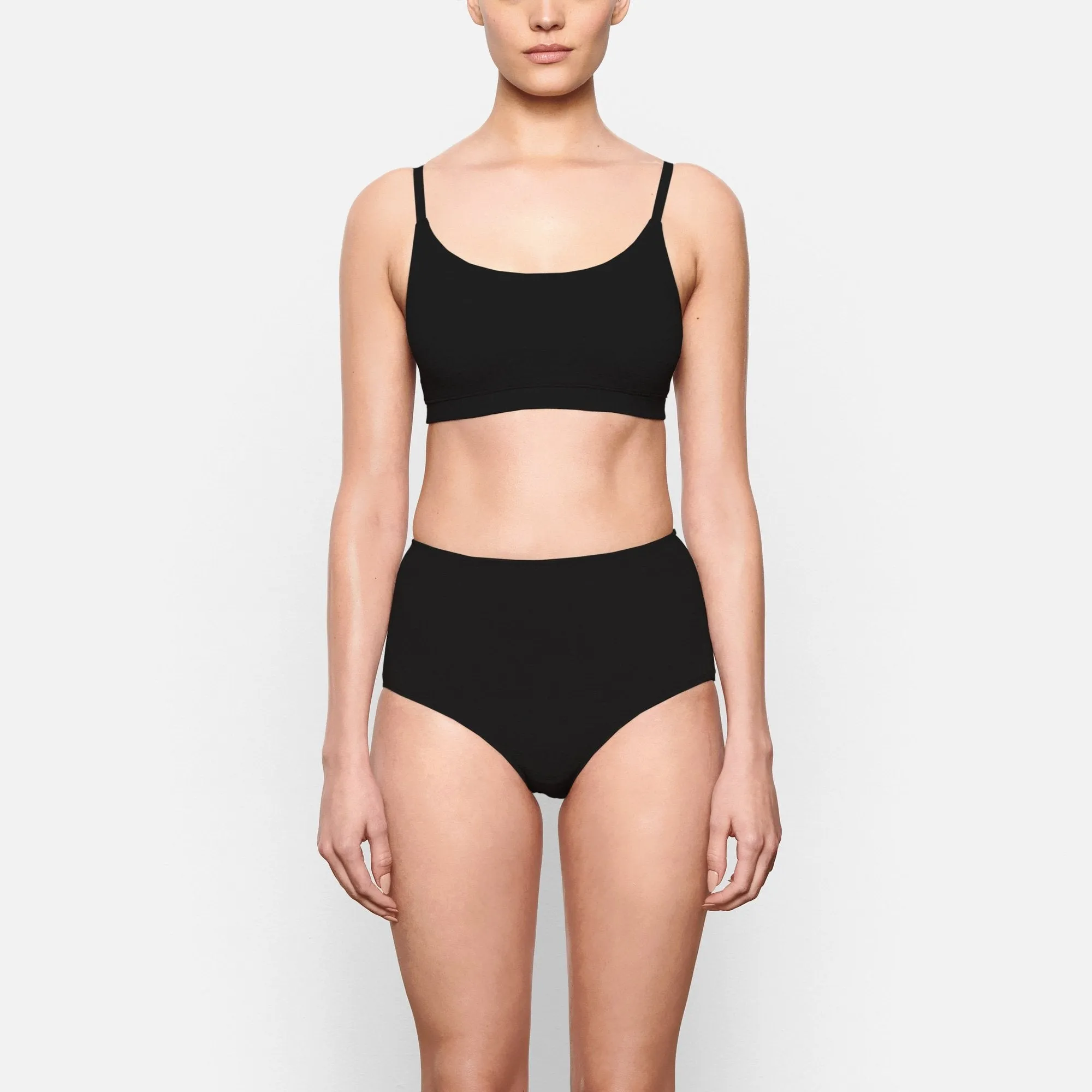 COTTON JERSEY SCOOP BRALETTE | SOOT