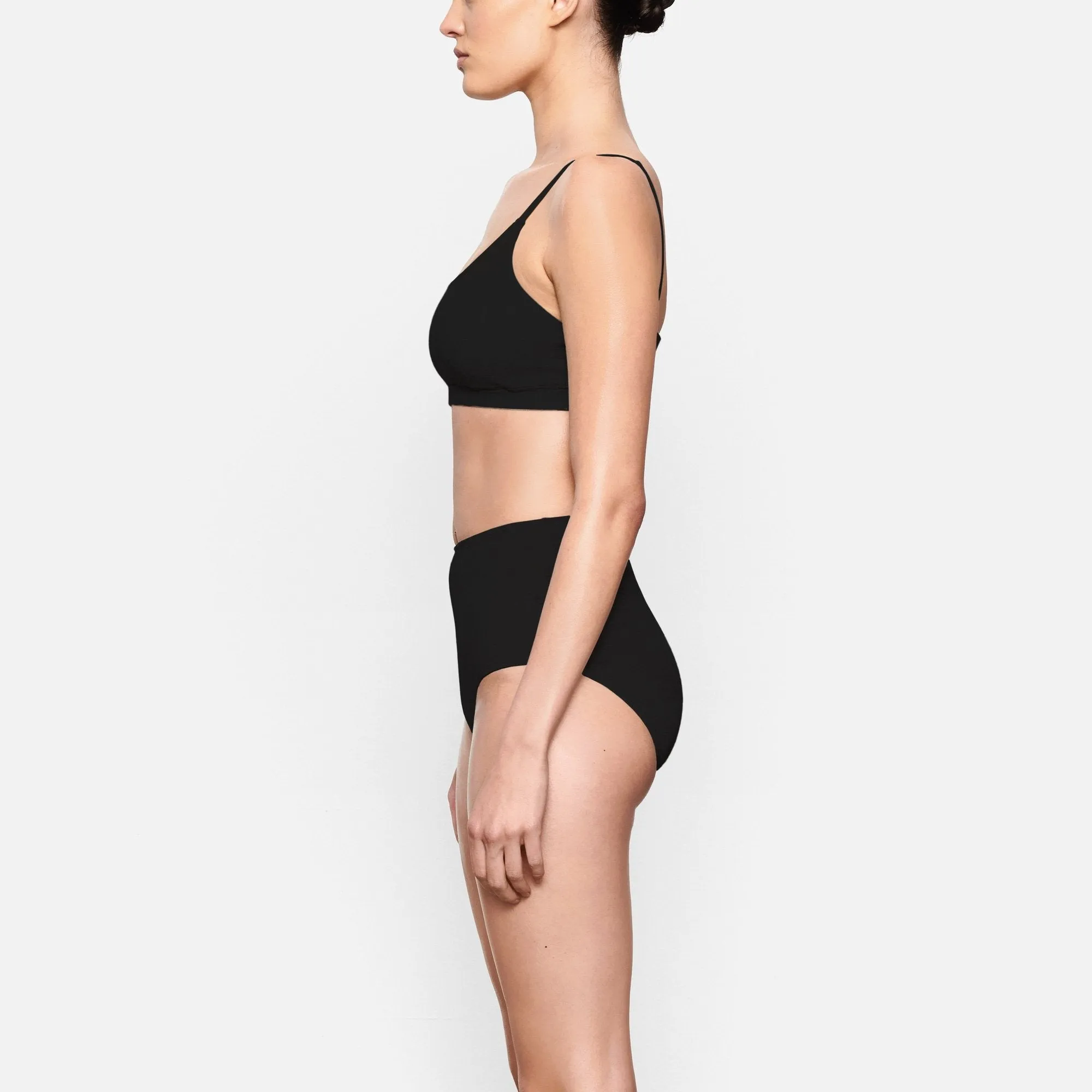 COTTON JERSEY SCOOP BRALETTE | SOOT