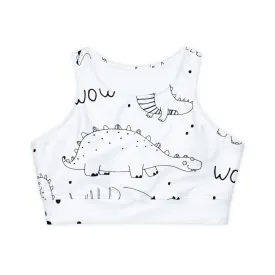 Doodle Dinosours - Inovax Padded Sports Bra