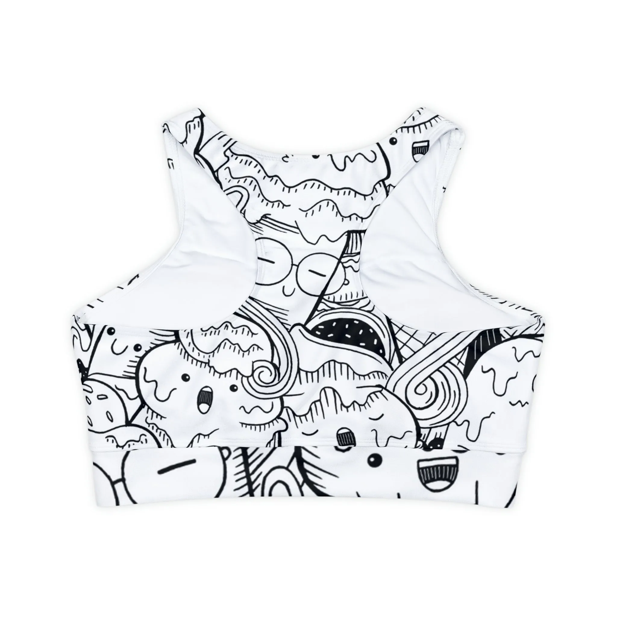 Doodle Icecream - Inovax Padded Sports Bra