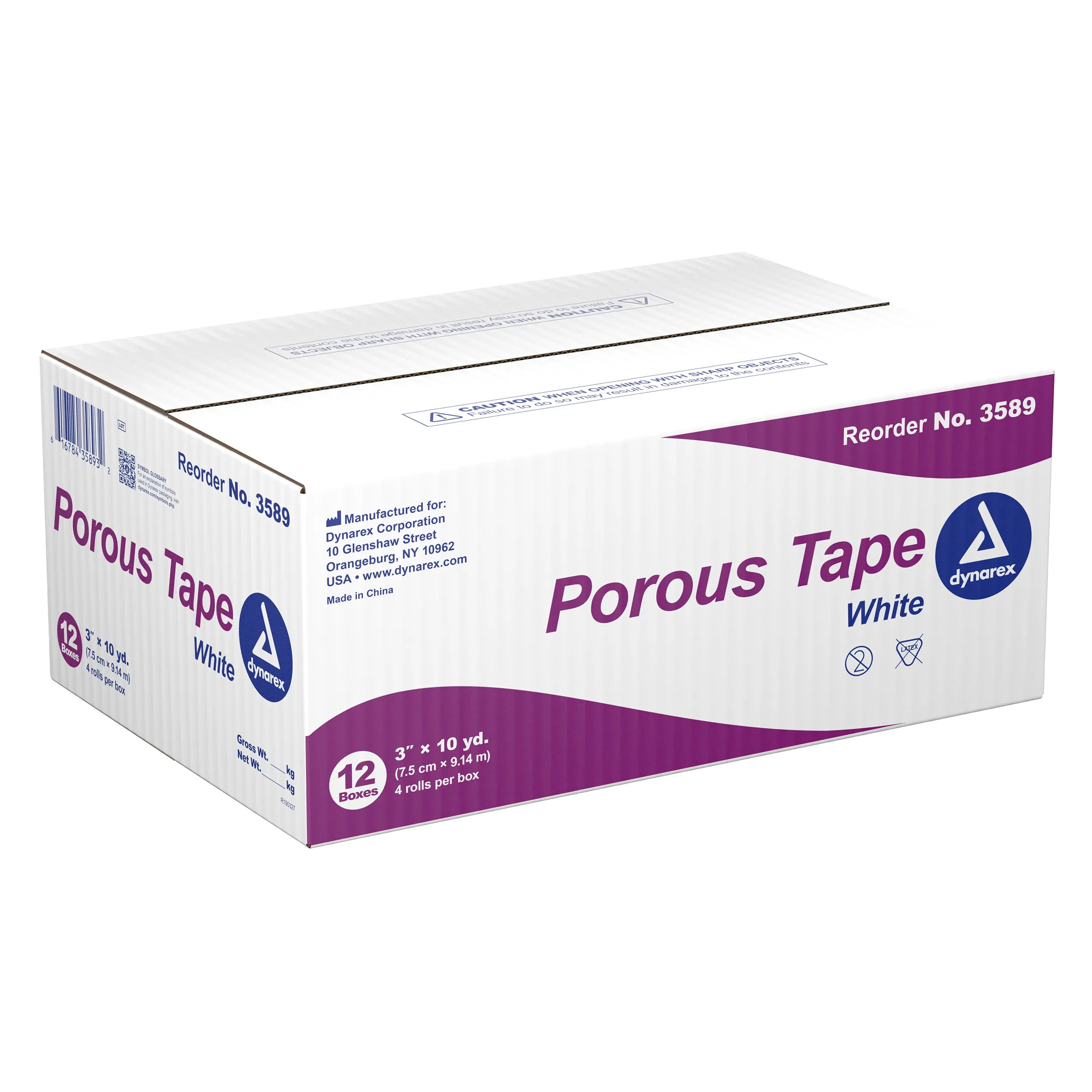 Dynarex - Porous Tape 3" x 10 yds