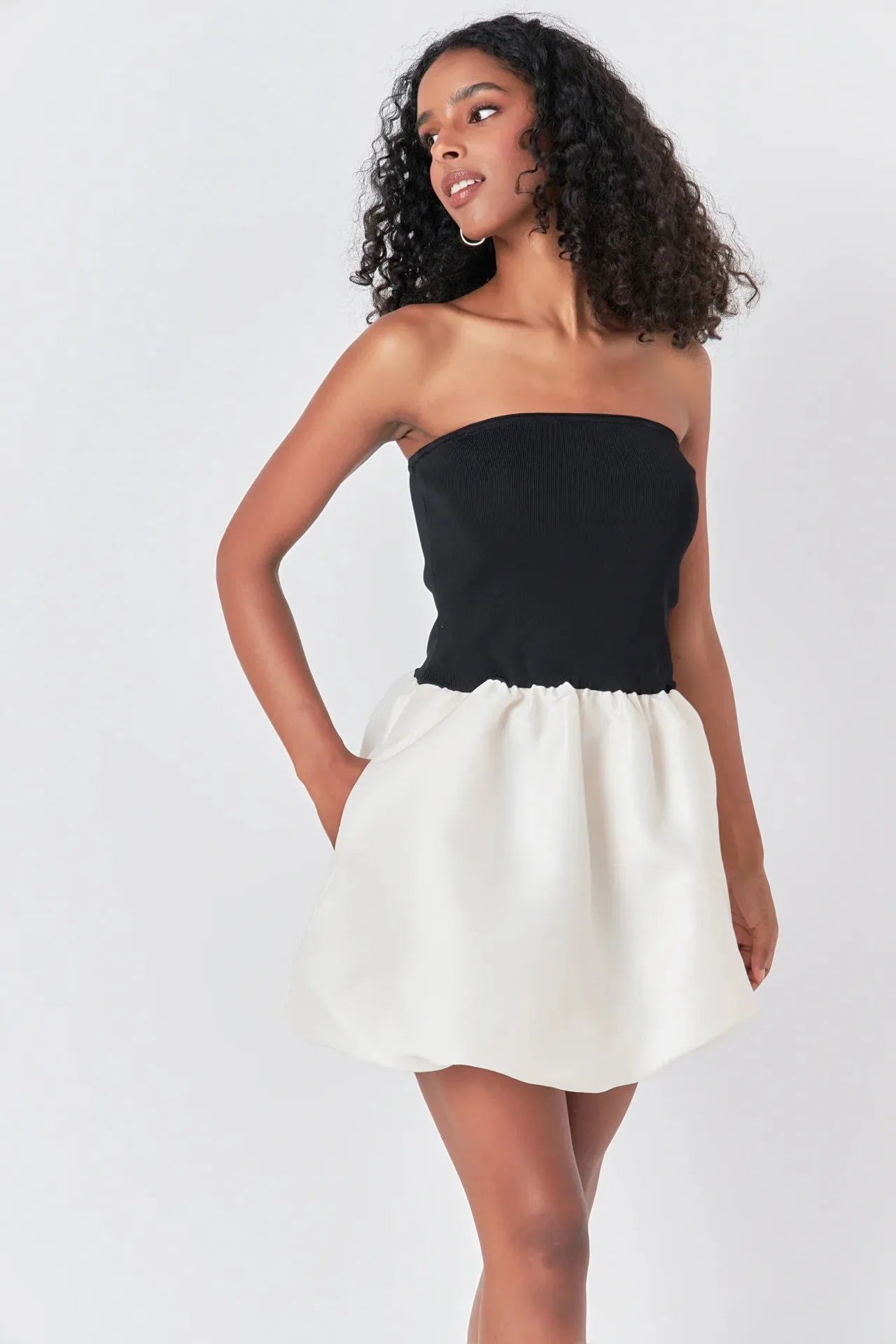 Endless Rose Strapless Contrast Dress