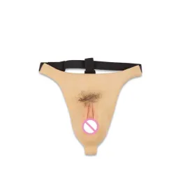 Fake vagina silicone thong sissy panties