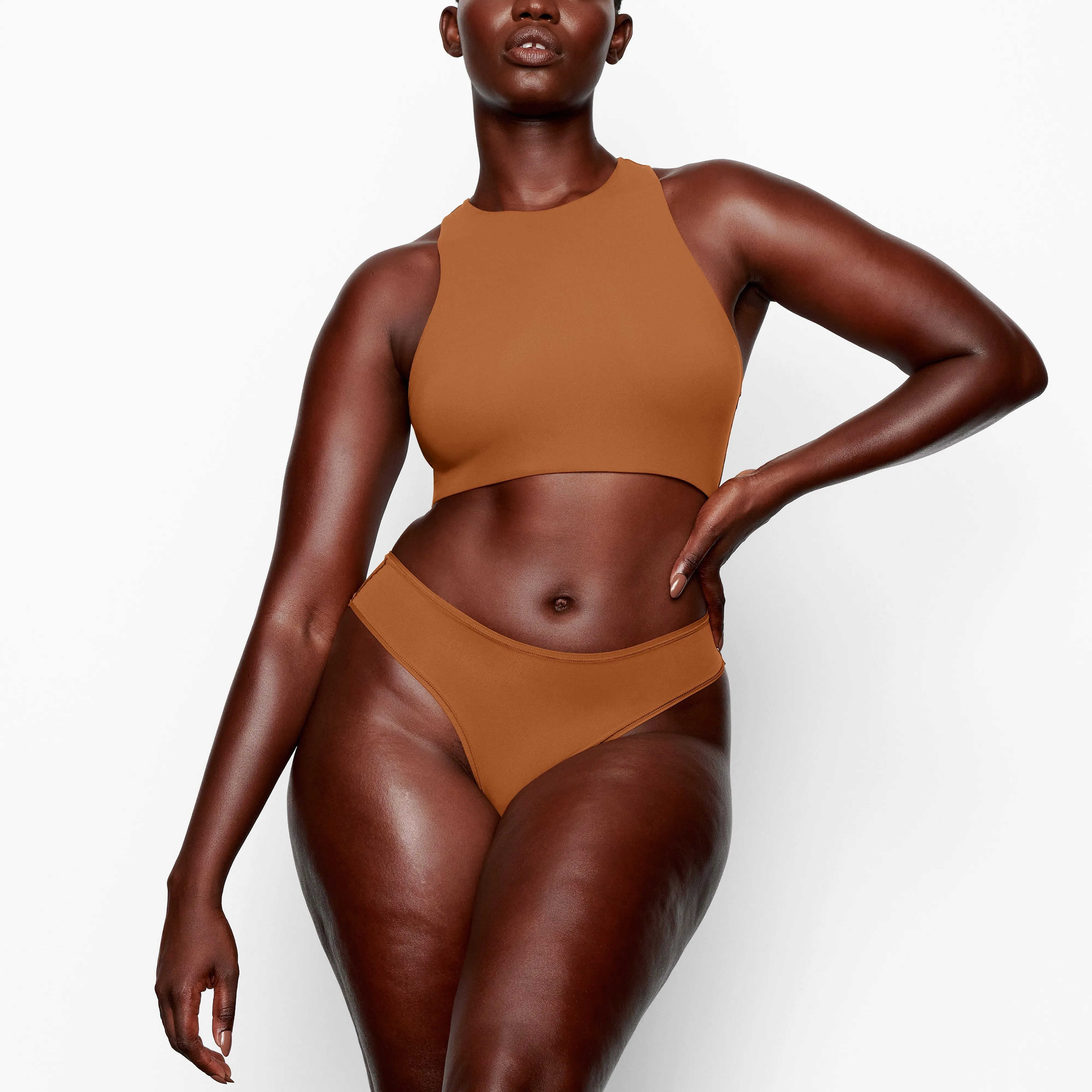 FITS EVERYBODY HIGH NECK BRA | COPPER