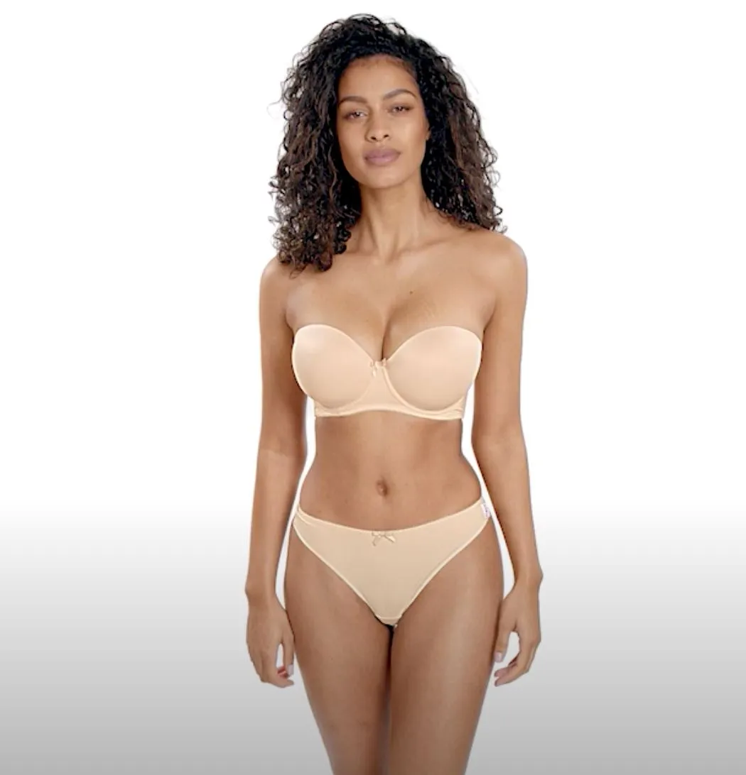 Freya Deco Underwired Moulded Strapless Bra - Nude