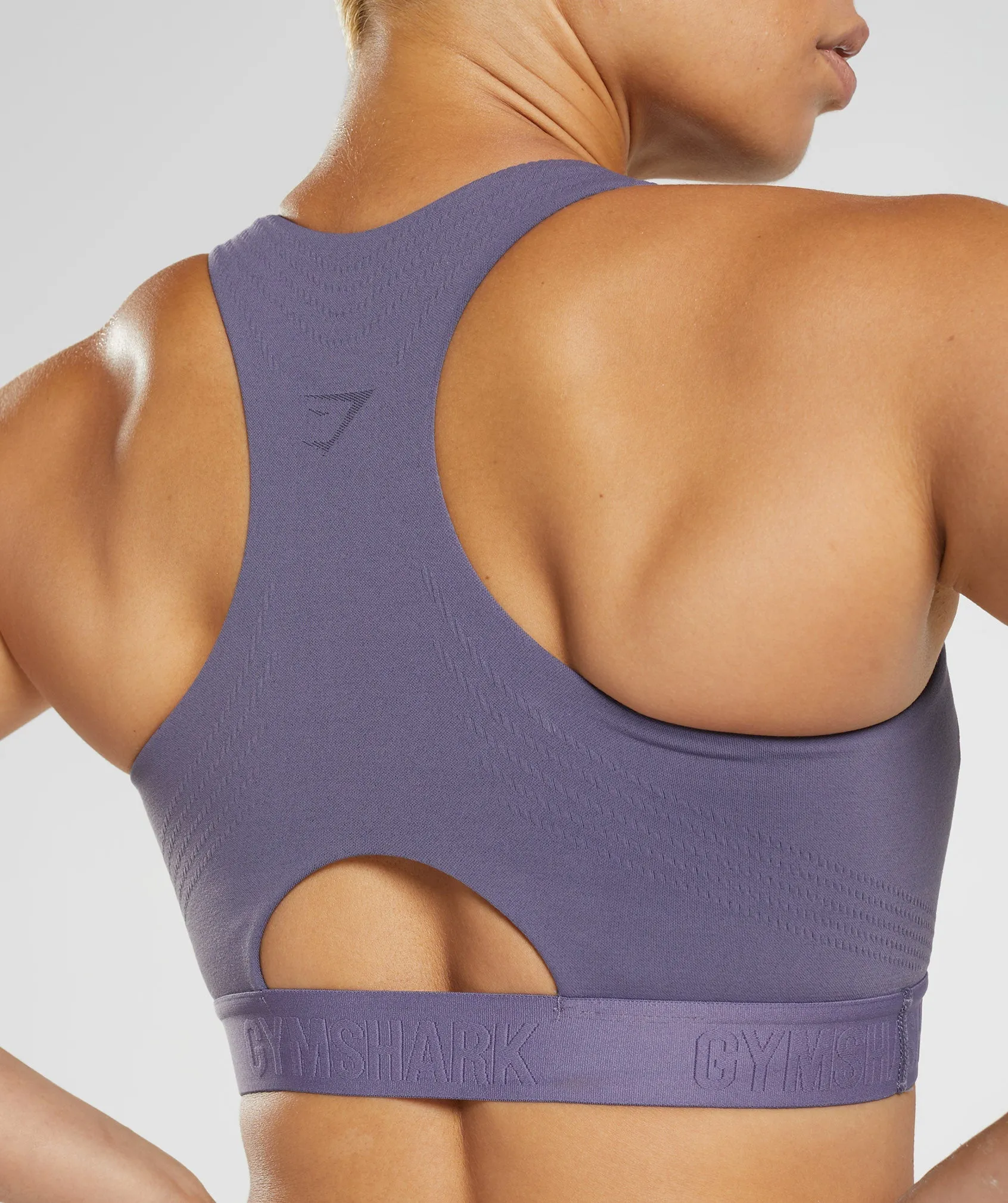 Gymshark 315 Performance High Neck Sports Bra - Mercury Purple/Shaded Lilac