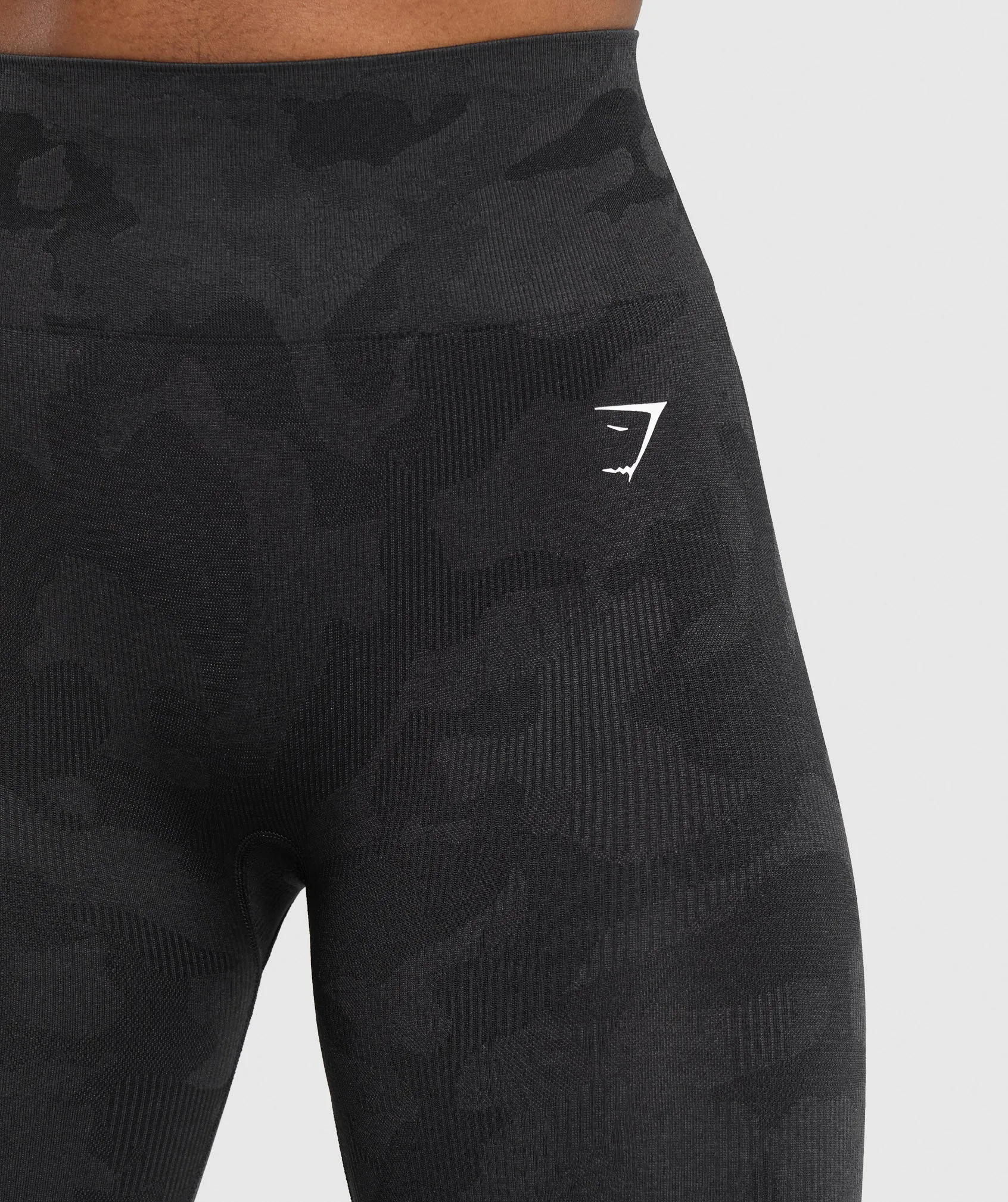 Gymshark Adapt Camo Seamless Leggings - Black/Asphalt Grey