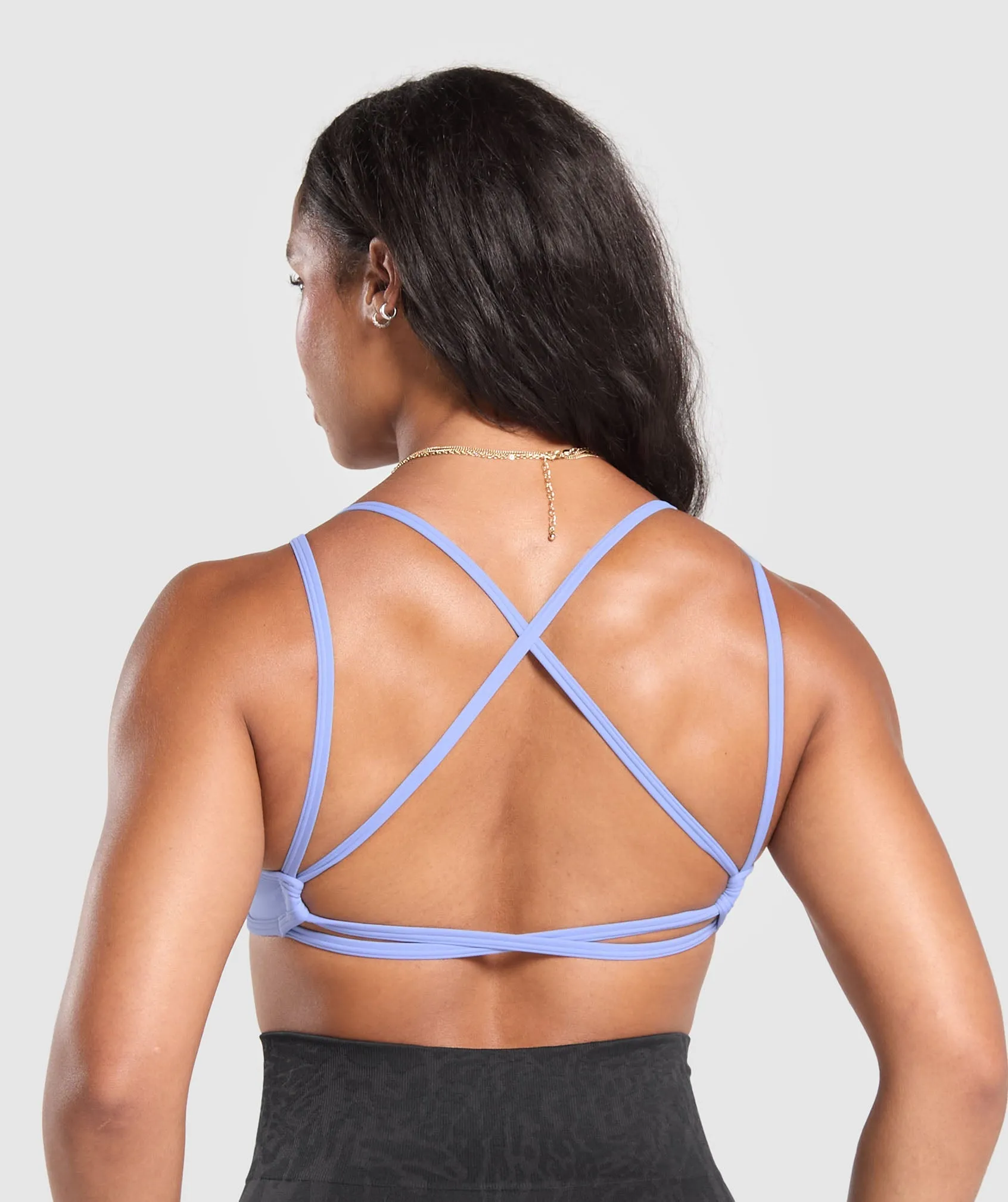 Gymshark Back Gains Sports Bra - Lift Blue