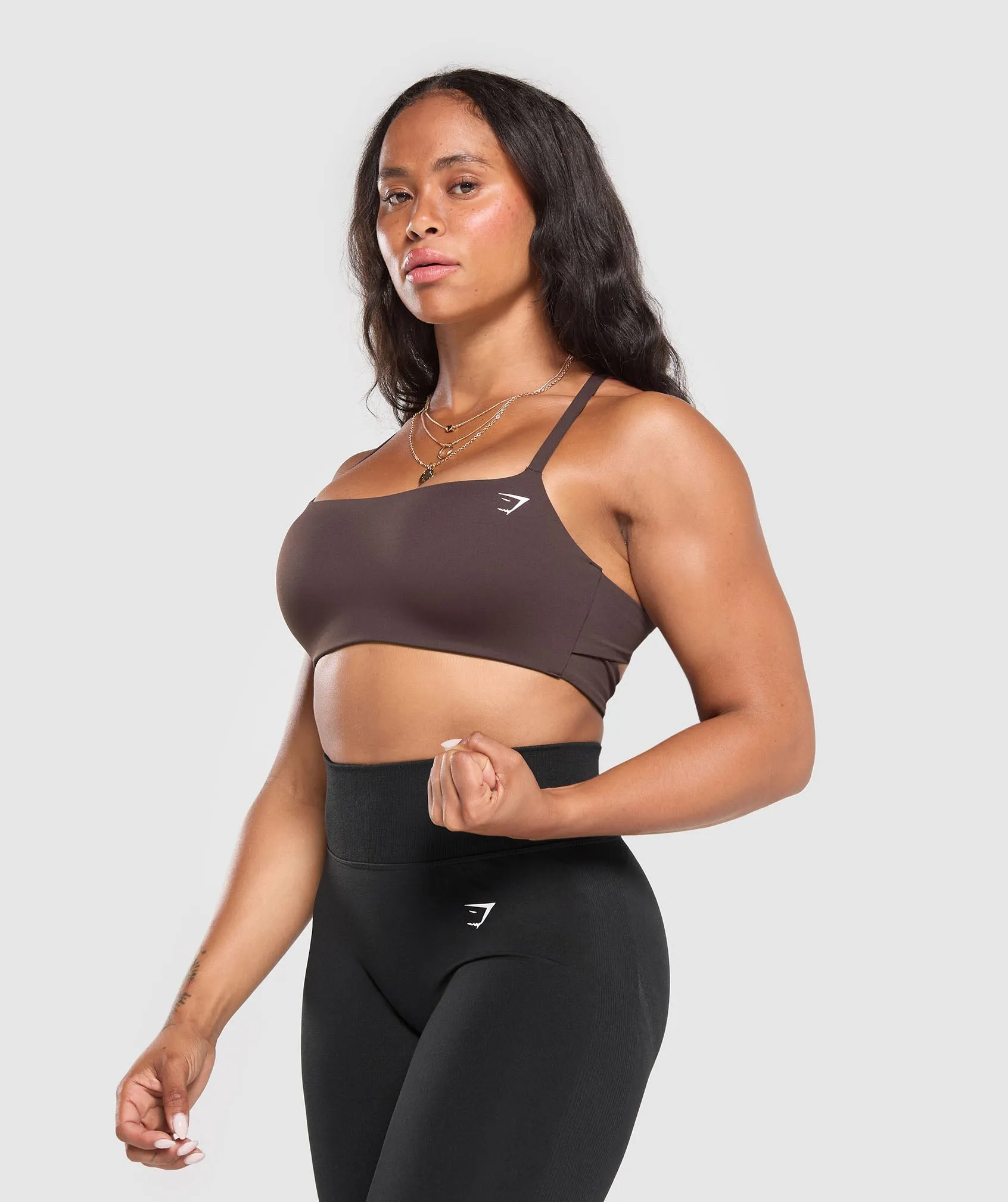 Gymshark Cross Back Bra - Heritage Brown