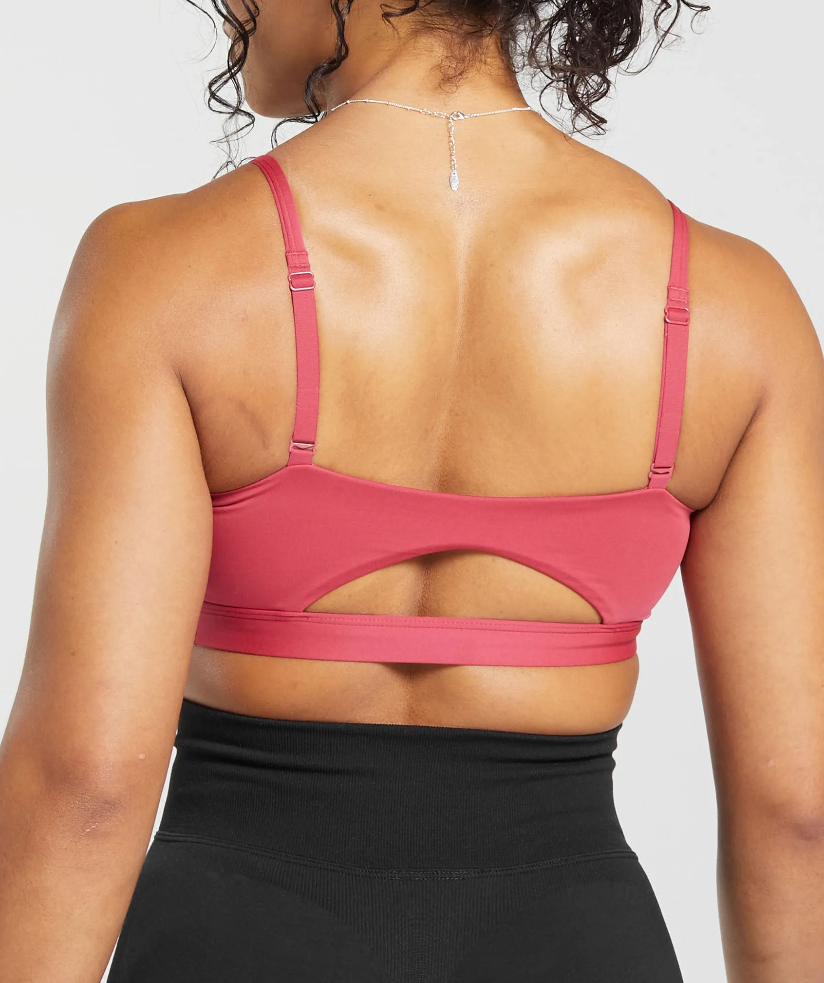 Gymshark Cut Out Bandeau - Vintage Pink