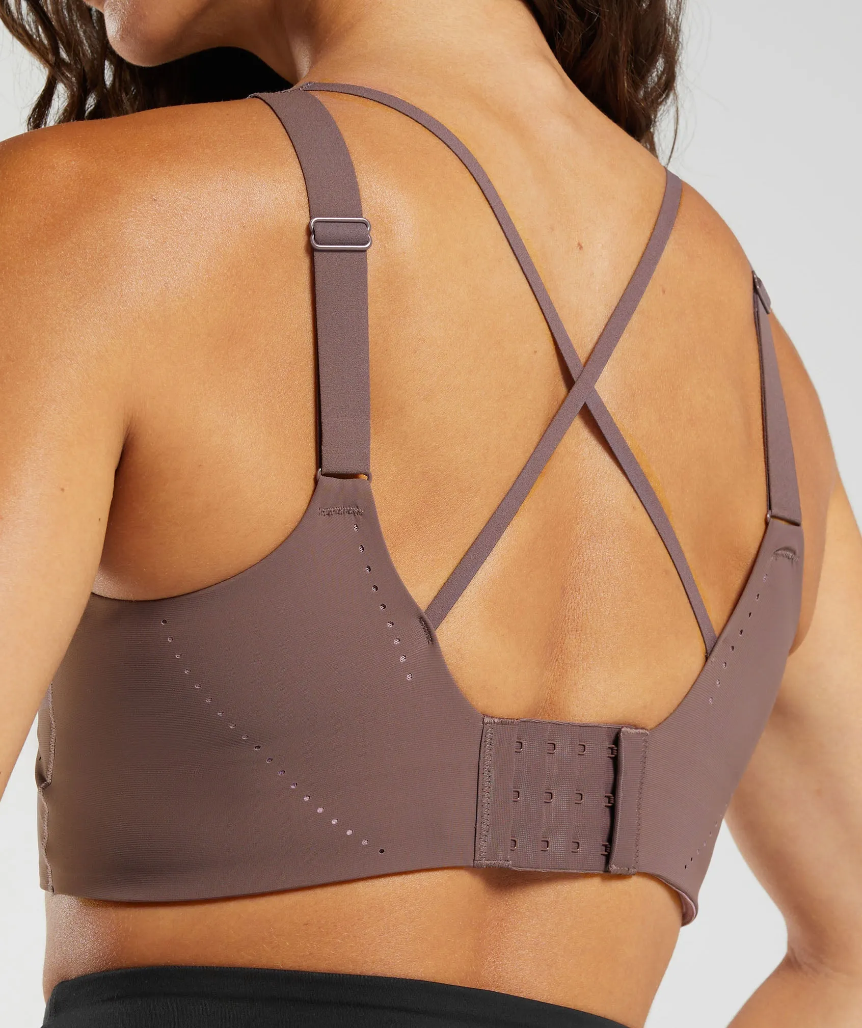 Gymshark Longline Crossback Sports Bra - Steel Purple