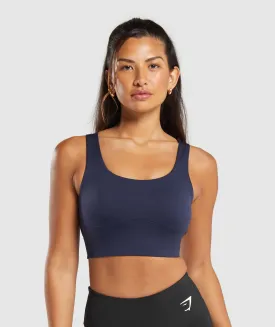 Gymshark Longline Sports Bra - Heavy Blue