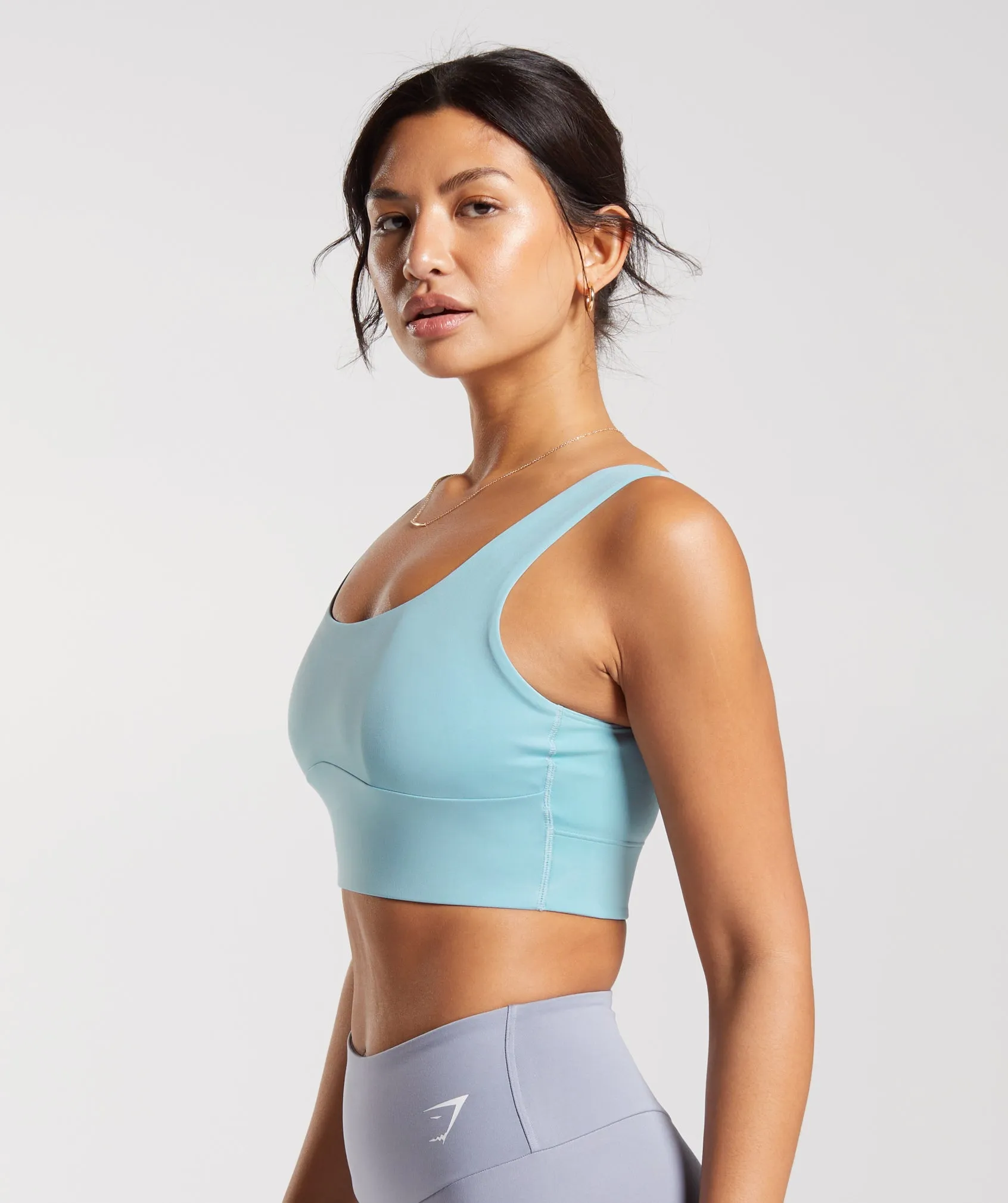 Gymshark Longline Sports Bra - Iceberg Blue