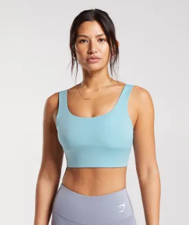 Gymshark Longline Sports Bra - Iceberg Blue