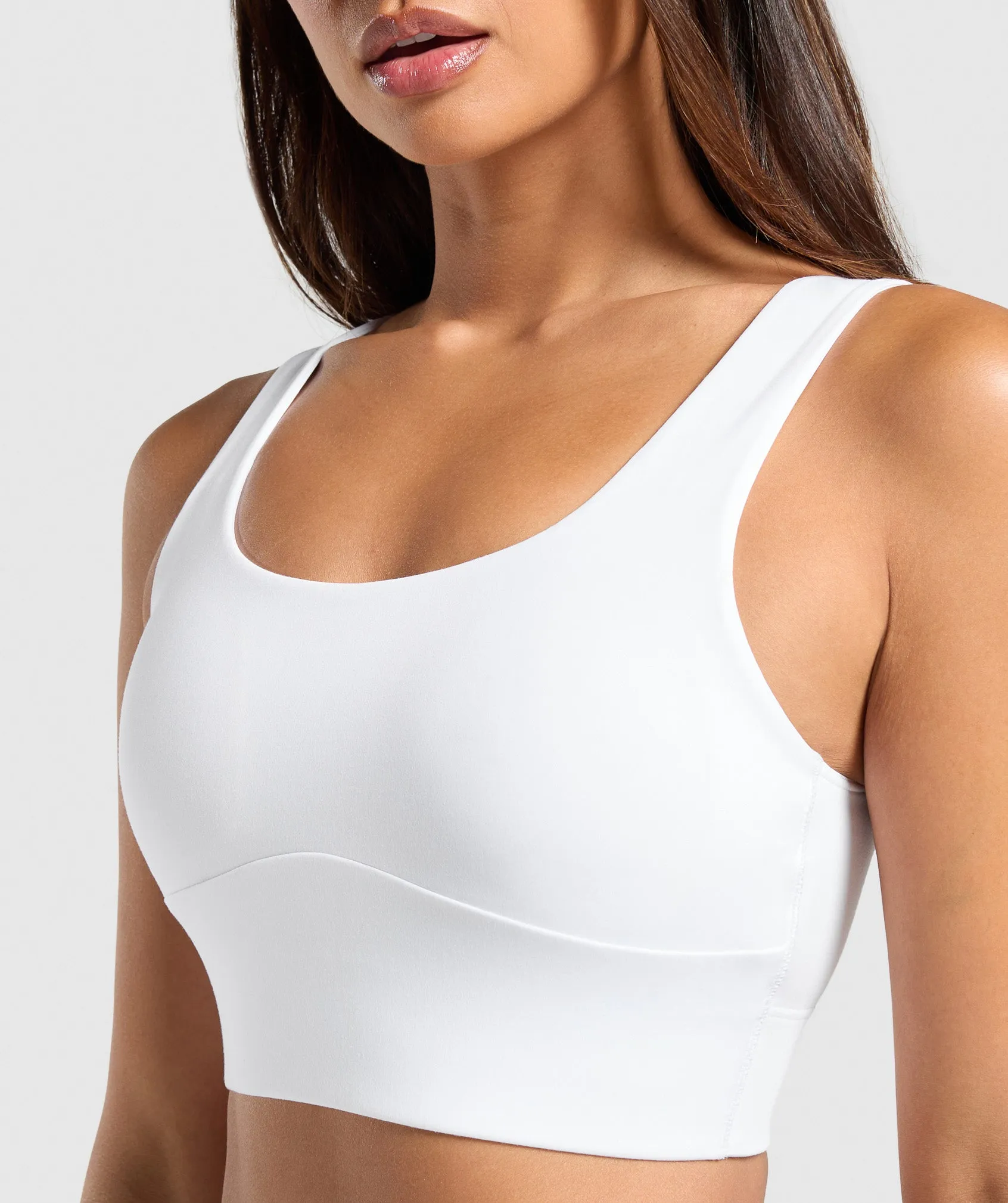 Gymshark Longline Sports Bra - White