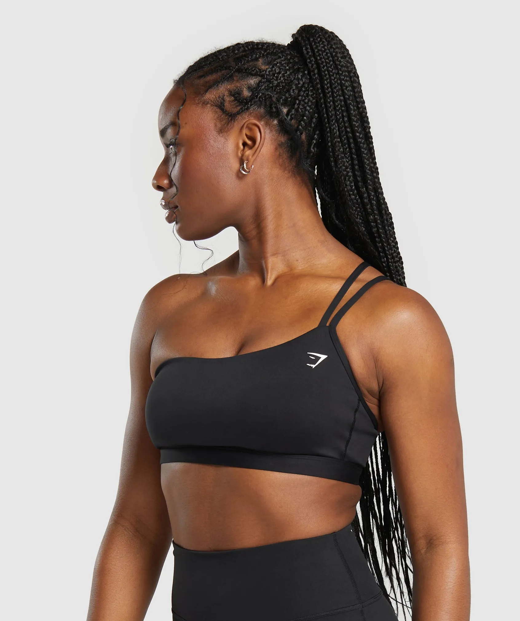 Gymshark One Shoulder Sports Bra - Black