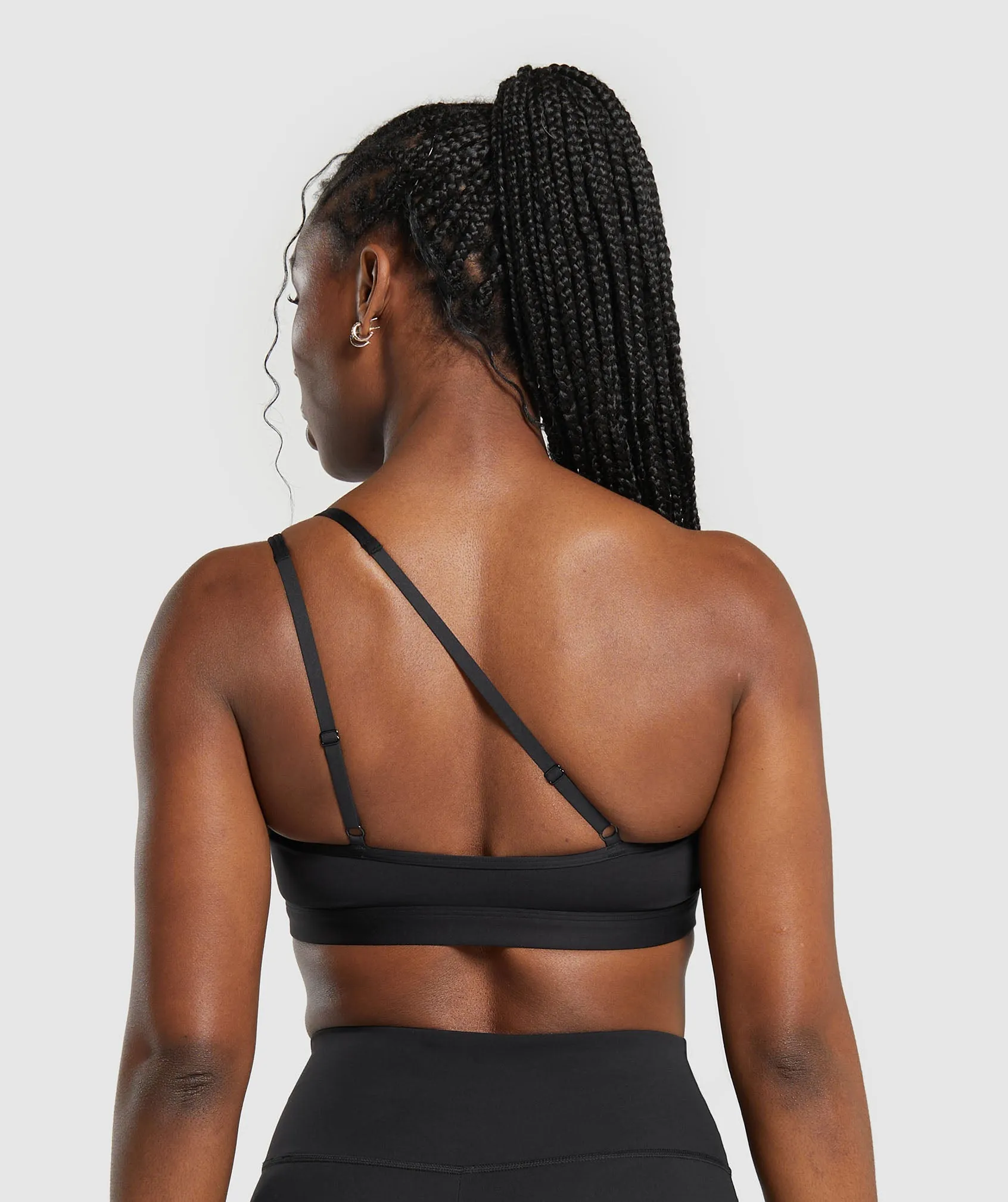 Gymshark One Shoulder Sports Bra - Black