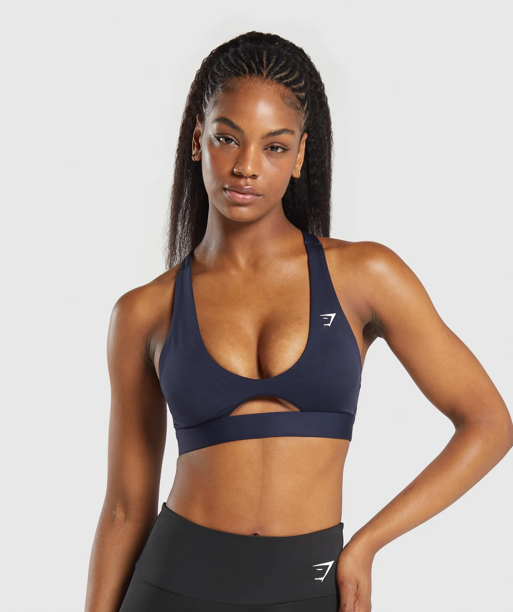 Gymshark Peek A Boo Sports Bra - Heavy Blue