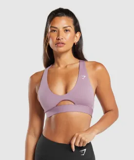 Gymshark Peek A Boo Sports Bra - Soft Purple