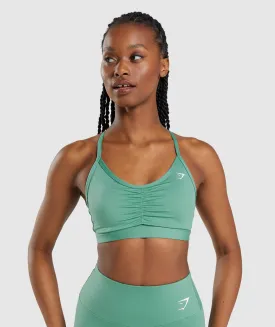 Gymshark Ruched Sports Bra - Alpine Green