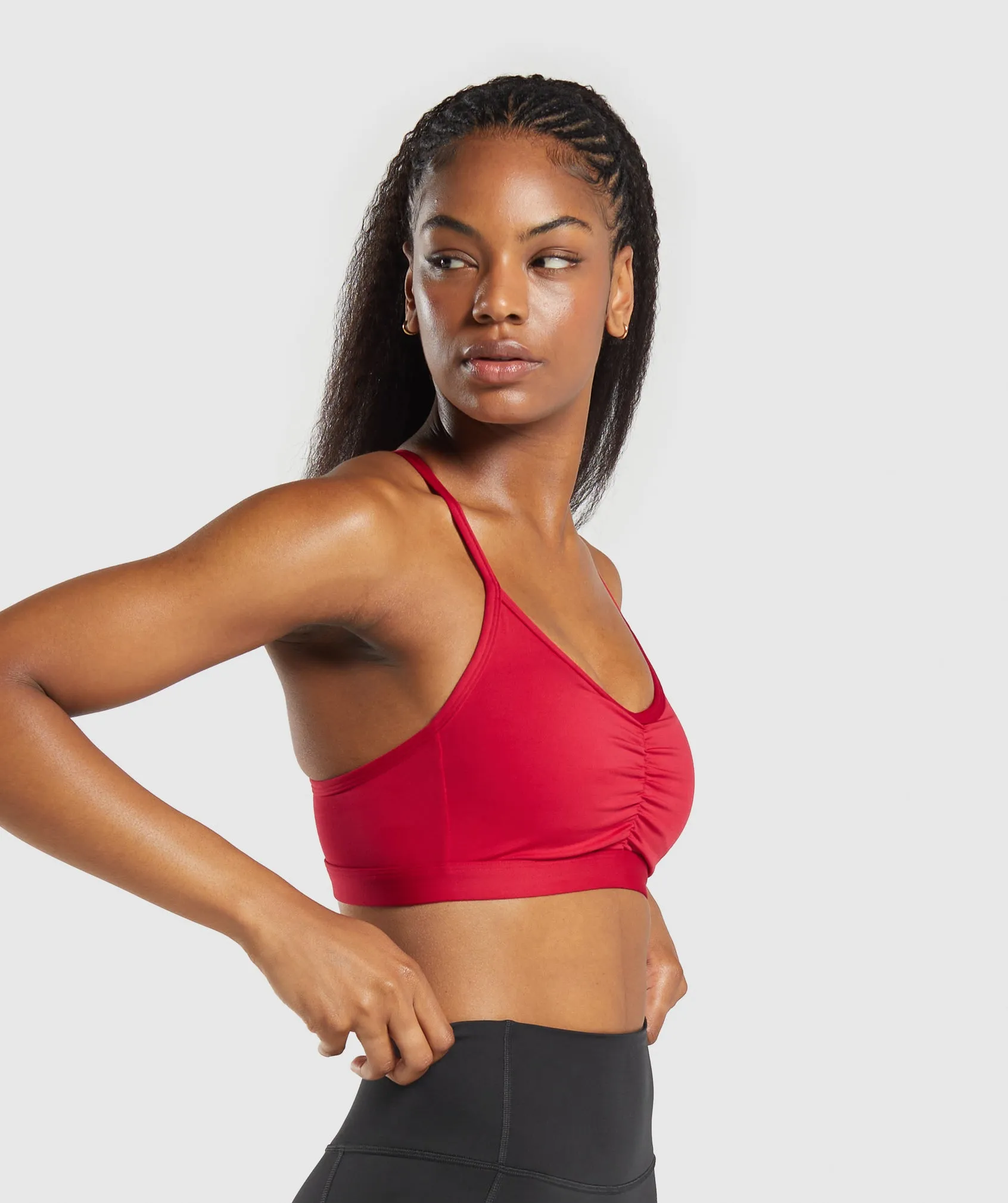 Gymshark Ruched Sports Bra - Conditioning Red